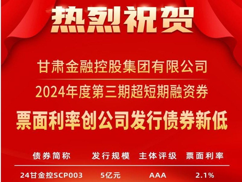 多宝网页版成功发行2024年度第三期超短期融资券